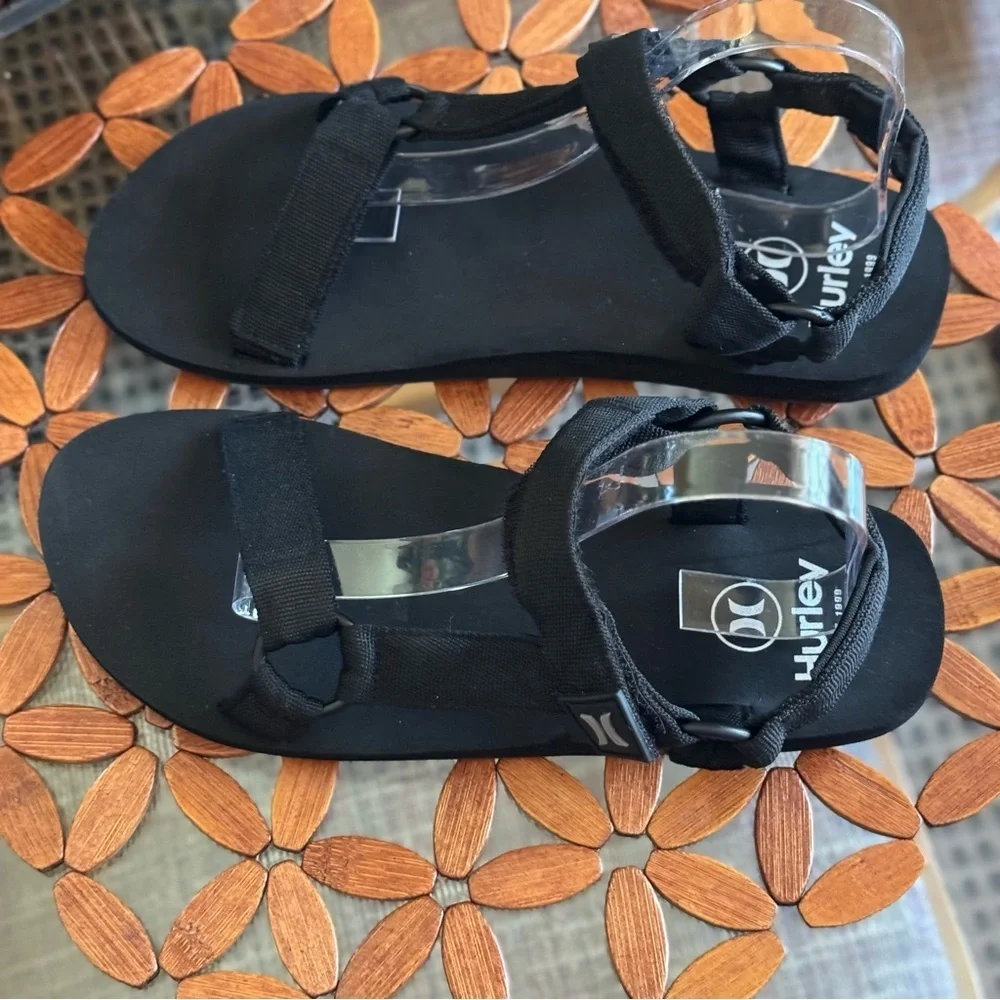 Hurley Men's Sport Sandals Hiking Sandals Outdoor Light Weight Black Sandal